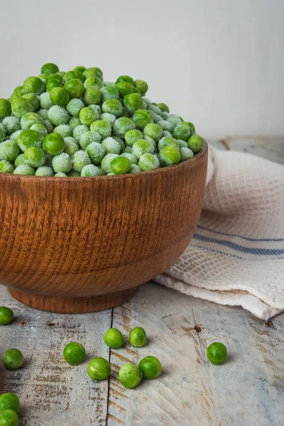 Färska frysta ärter. — Stockfoto