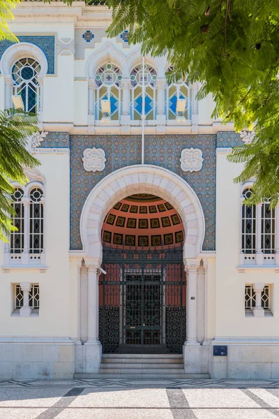 FARO PORTUGAL - OCTOBER 01 2016: Banco de Portugal Building in t — Stok fotoğraf