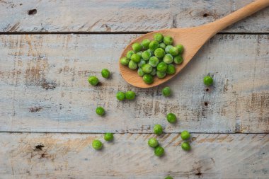 taze dondurulmuş bezelye.