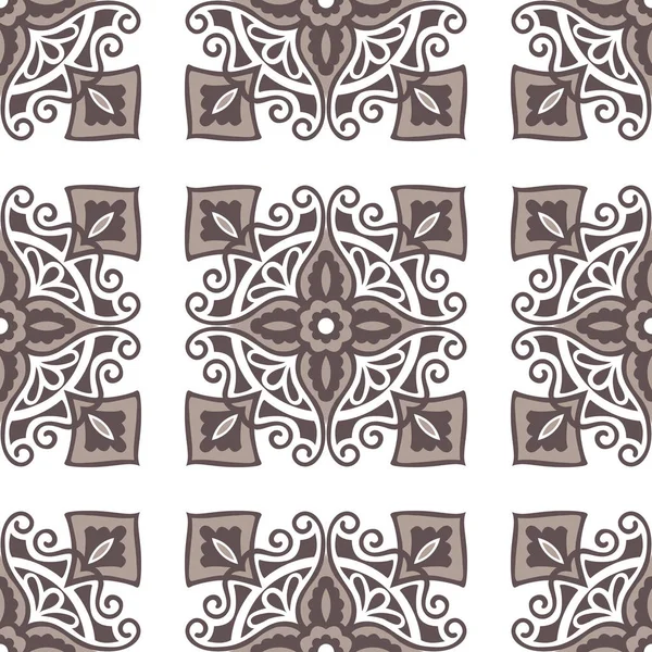 Portuguese tiles pattern. Vintage background - Victorian ceramic — Stock Vector