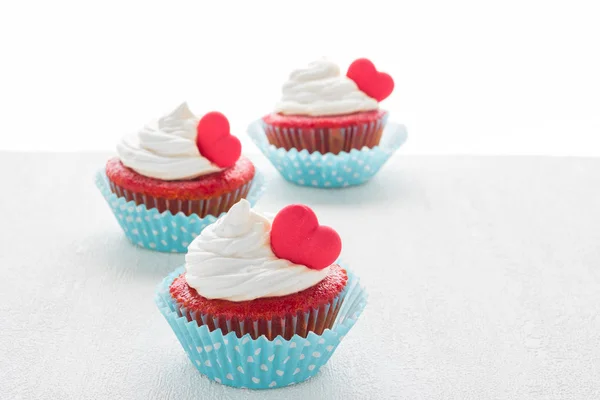 Szív cupcakes-Valentin-nap — Stock Fotó