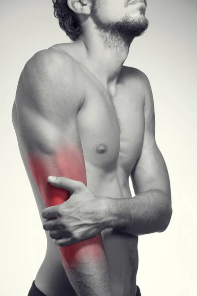 Símbolo de dor no cotovelo — Fotografia de Stock