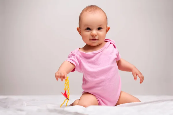 Cute baby girl playing — Stock Photo, Image