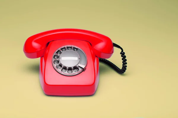 Telefono Rosso Stile Retrò — Foto Stock