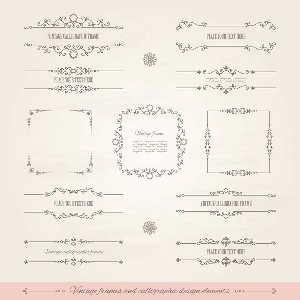 Винтажные рамки и границы установлены . — стоковый вектор