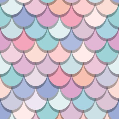 Mermaid tail seamless pattern. Colorful fish skin background. Trendy pastel pink and purple colors. For print and web. clipart