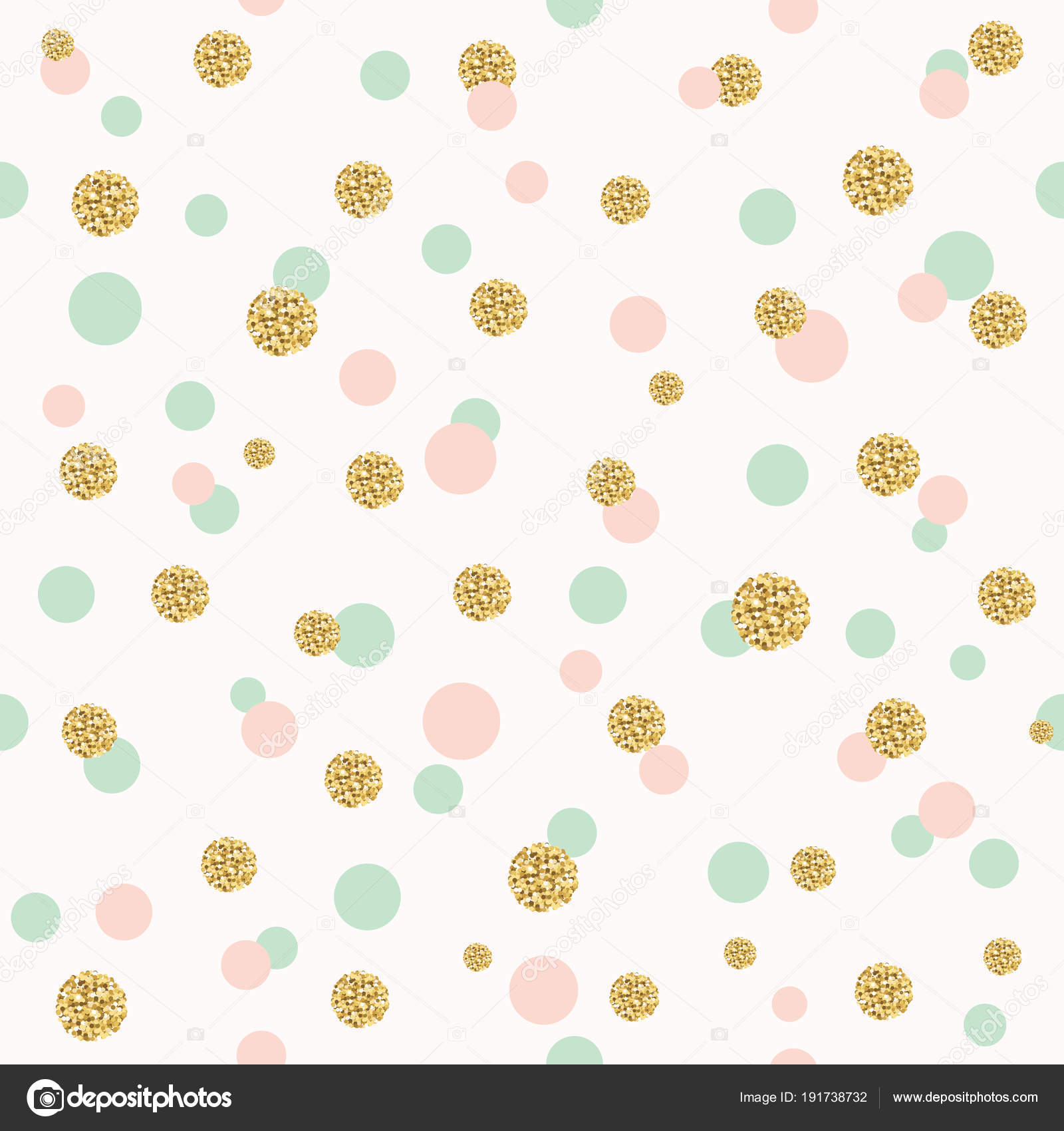 Glitter confetti polka dot seamless pattern. Stock Vector Image by ...