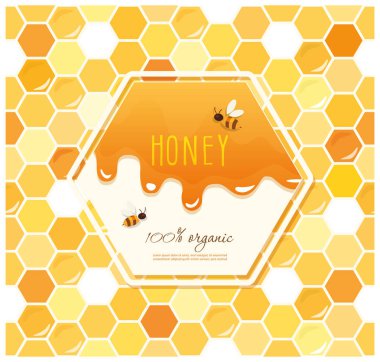 Paket tasarım tatlım. Sorunsuz petek desen etiket.