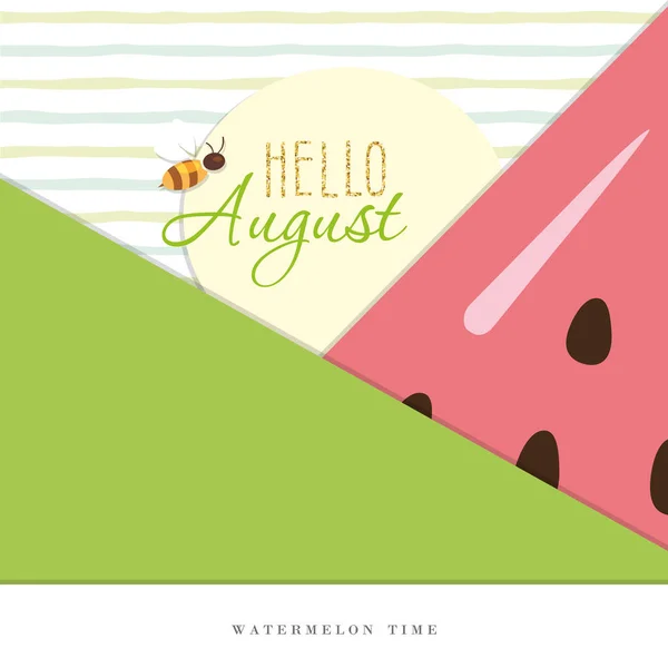 Hallo August. Sommer abstrakter Hintergrund. — Stockvektor