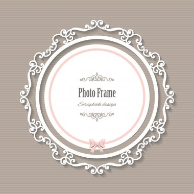 Vintage zarif yuvarlak çerçeve.