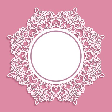 Metnin için kopyalama alanı olan altlık çerçeve. Kağıt, davetiyeyi ya da pastel pembenin üzerindeki tebrik kartı şablonunu keser. Kız gibi..