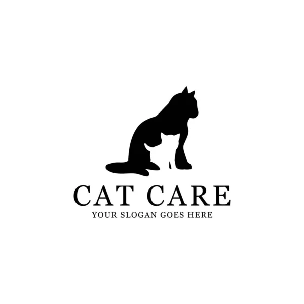 CAT Care, inspiraciones del logotipo de los amantes de las mascotas, encantadoras marcas de logotipo para mascotas, logotipo para su centro de cuidado de animales — Vector de stock