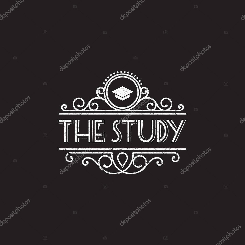 The study logo inspiration, college logo designs, vintage logo