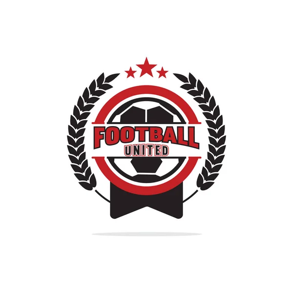 Football united logo designs, soccer badge logo template — Stock Vector