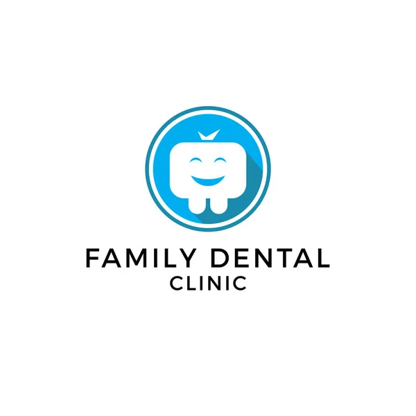 Família Inspiração do logotipo dental, modelo de logotipo da boca saudável — Vetor de Stock