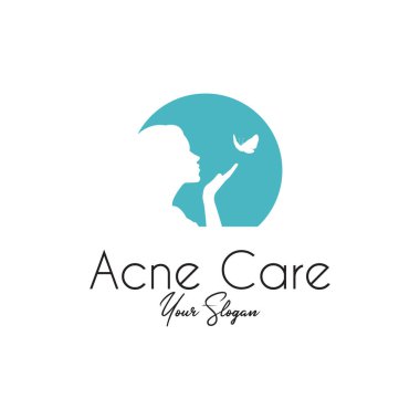 Beauty acne care logo designs, beautiful logo inspiration clipart