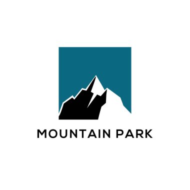 Mountain Park Logo Tasarımı, basit ve temiz logo şablonu