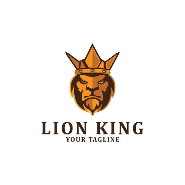 The lion king logo designs, clean and strong logo template — 스톡 벡터