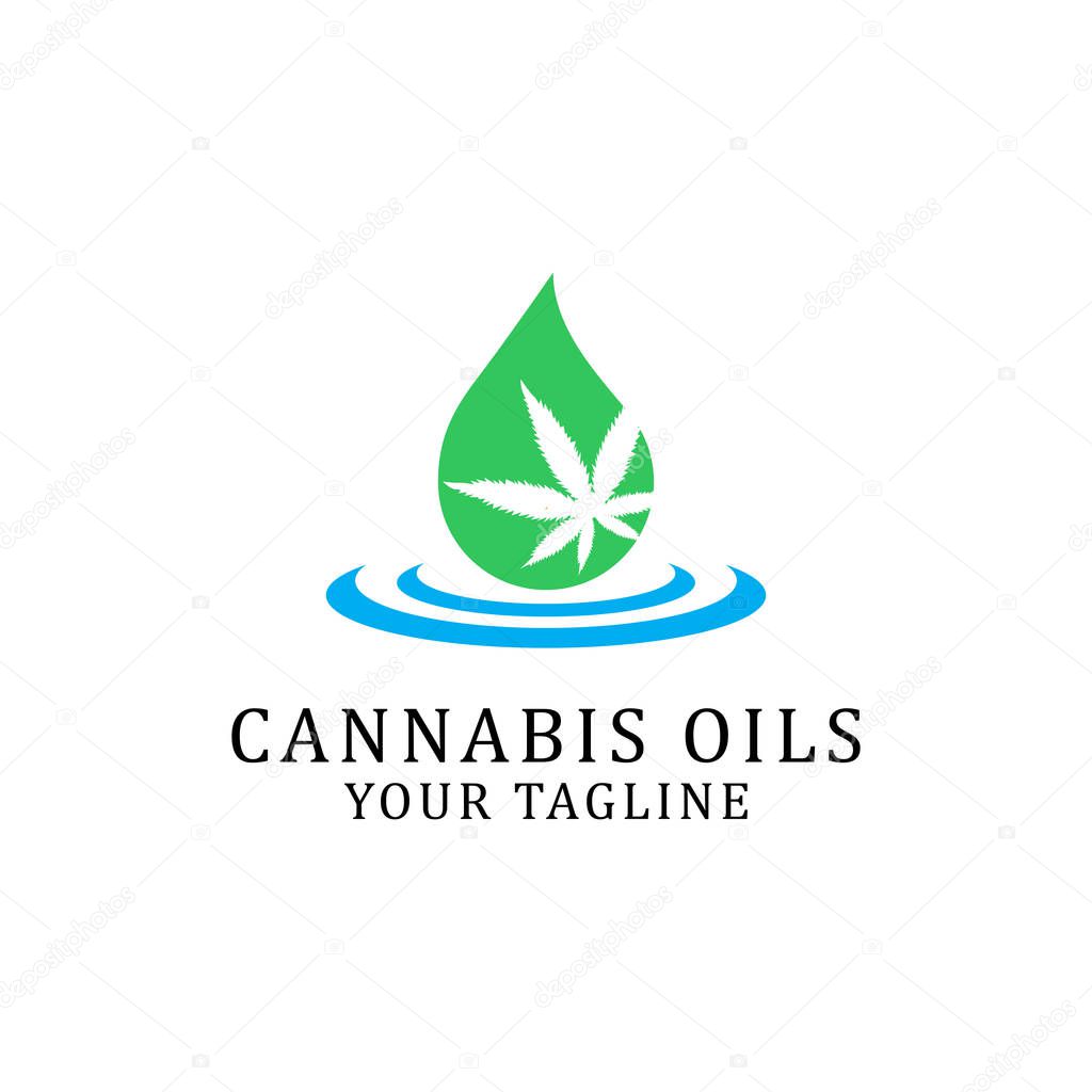 Cannabis Oil Logo template, cannabis logo designs