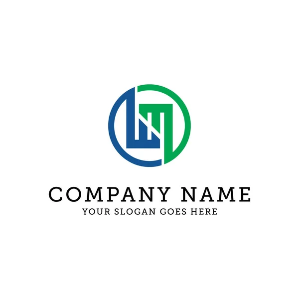 Ilustracja projektu logo koła Wm, To jest dobre dla Twojej firmy, korporacji — Wektor stockowy