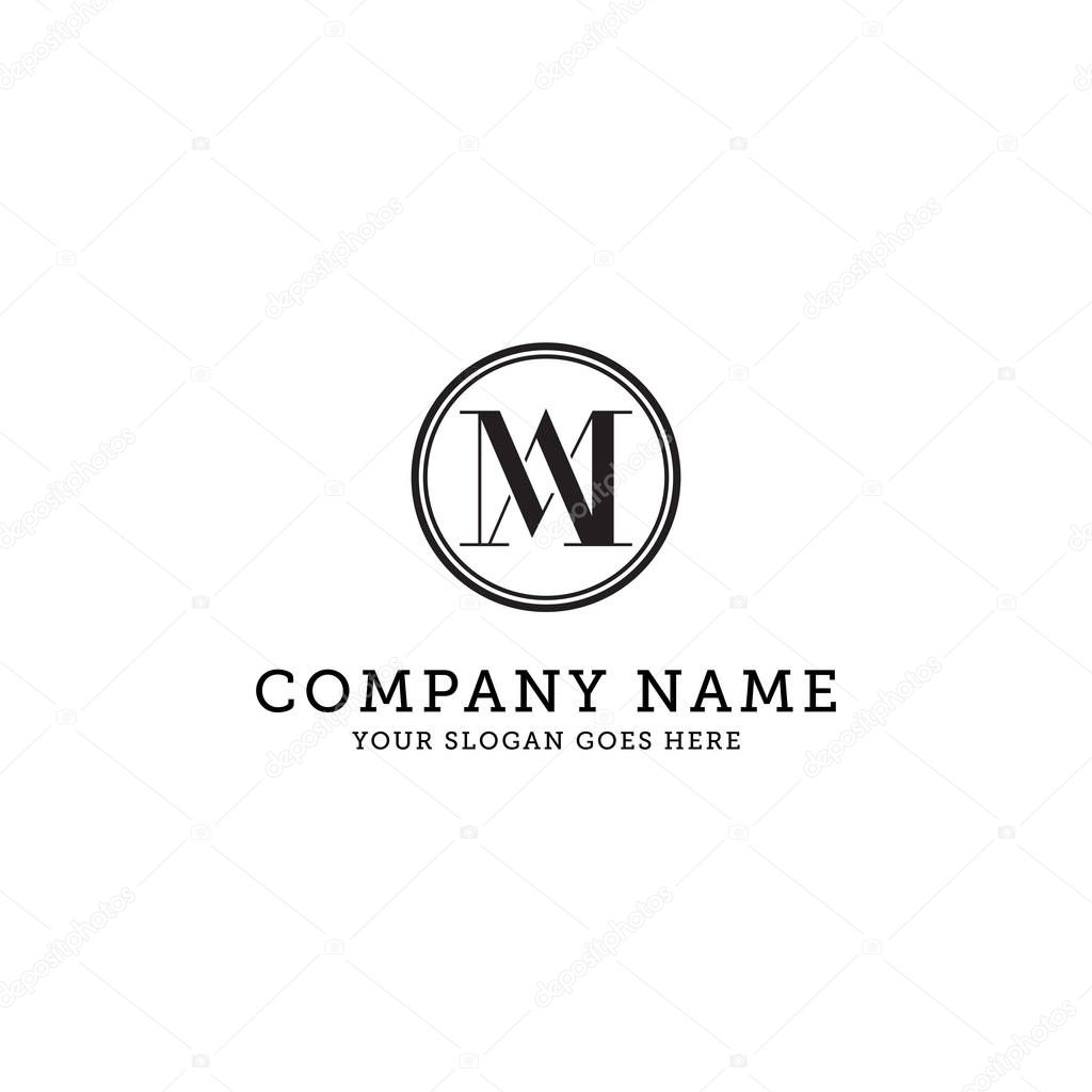 Circle AM logo design illustration, It is good for your company, corporate