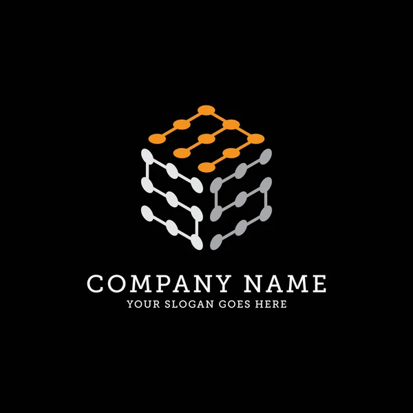 Modèle de logo hexagonal SMS, vecteur de logo de connexion, il est bon pour votre entreprise, entreprise — Image vectorielle