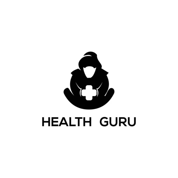 Health guru logo vector illustration can use for your trademark, branding identity or commercial brand — 스톡 벡터
