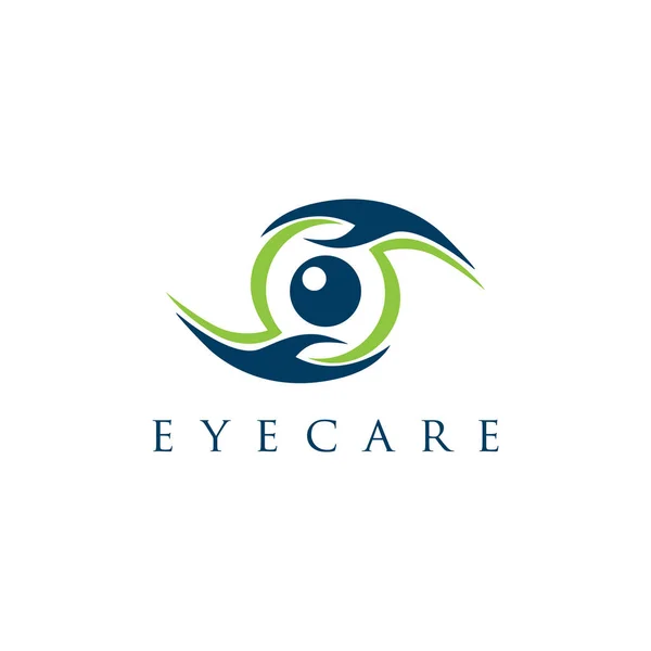 Eye care clinic logo template, vision care logo design, icon, vector illustration — 스톡 벡터