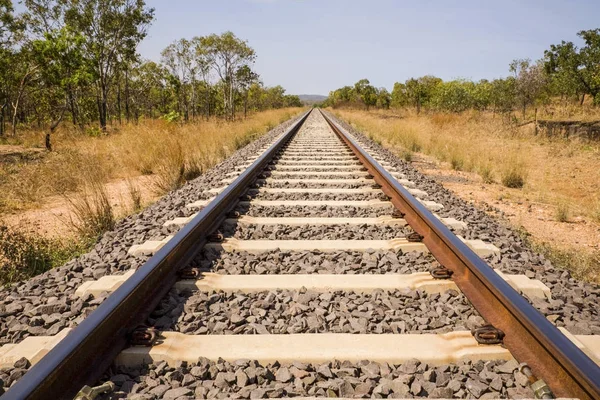 Línea ferroviaria Outback Australia —  Fotos de Stock