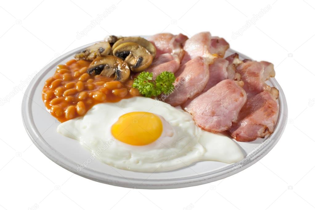 English Breakfast Isolated on White