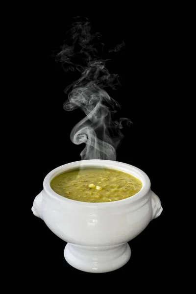 Sopa de ervilha com vapor — Fotografia de Stock
