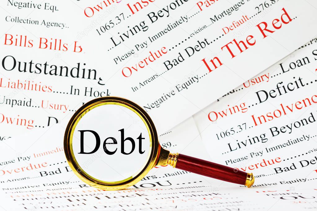 Debt Concept and In The Red