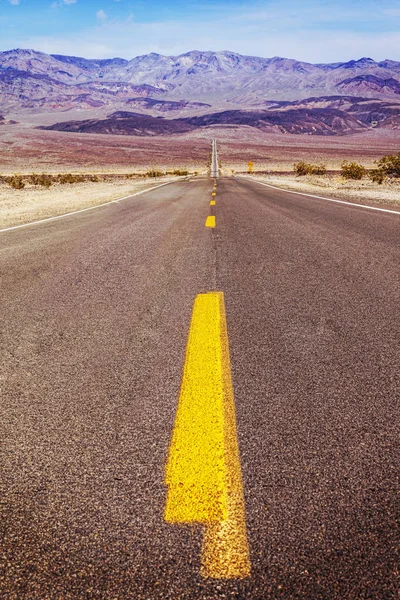 Valle de la Muerte Long Straight Road — Foto de Stock