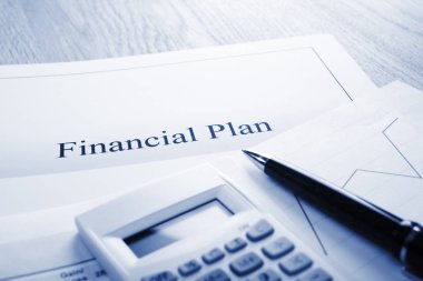 Financial Plan Blue Tone clipart
