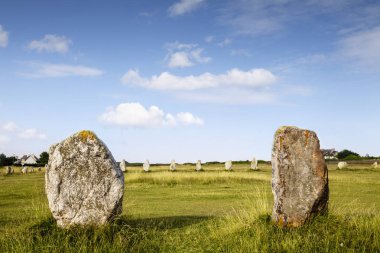 Standing Stones, Lagatjar, Camaret-sur-Mer, Brittany, Fransa