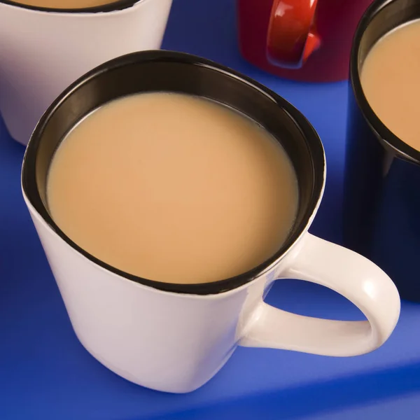 Caneca de chá vista de ângulo alto — Fotografia de Stock