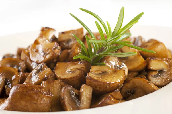 Marinated Mushrooms on White — Stock Photo, Image