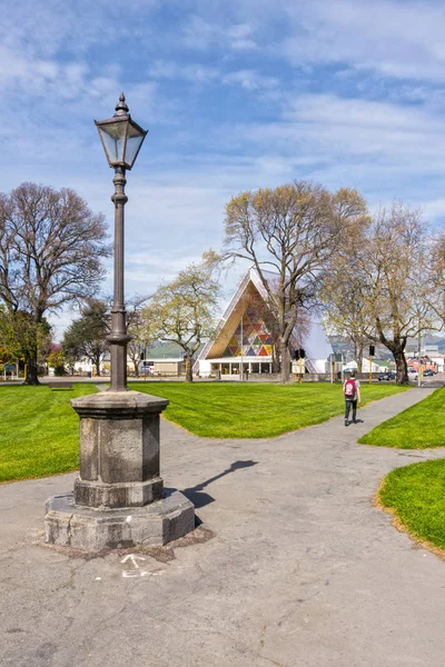 Latimer Square en kartonnen kathedraal, Christchurch Nz — Stockfoto
