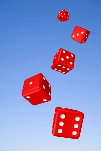 Tumbling Dice and Sky — Stock Photo, Image