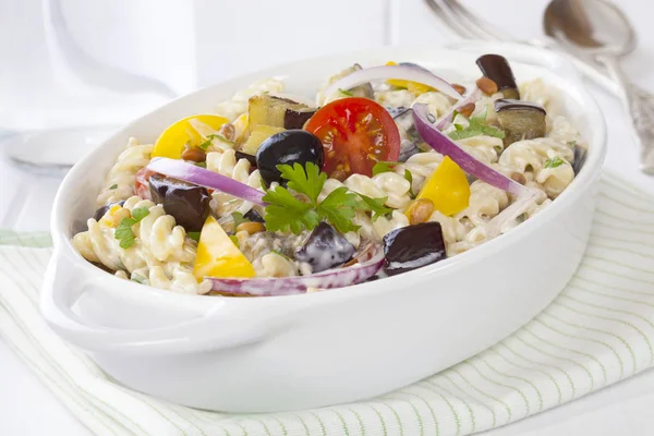 Ensalada de pasta estilo griego — Foto de Stock