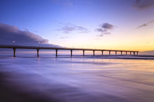 New Brighton Pier, Christchurch, Nueva Zelanda, Sunrise — Foto de Stock