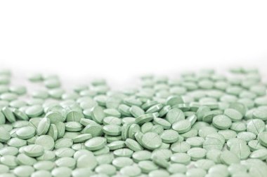 Tablet arka plan yeşil ve beyaz