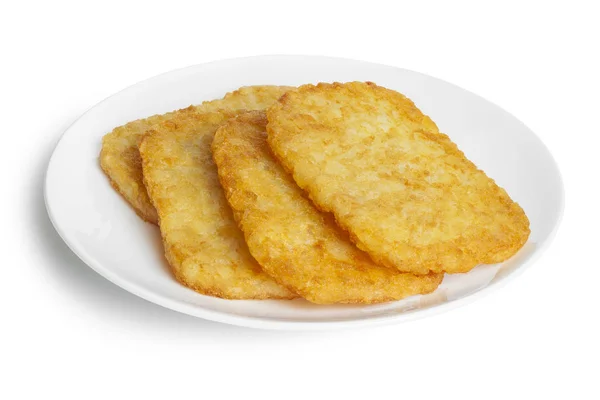 Patate Patties su bianco — Foto Stock