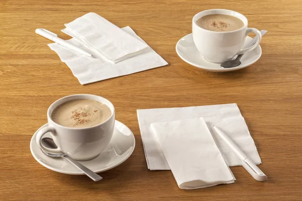 Serviette e Pen and Coffee — Fotografia de Stock