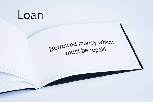 Pożyczki pojęcie i definicja — Zdjęcie stockowe