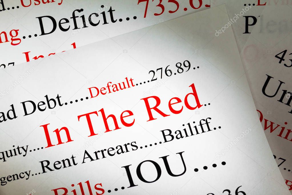 Debt Concept In the Red