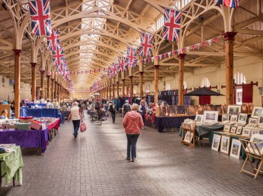 Barnstaple kalkık Pazar iç Devon İngiltere'de