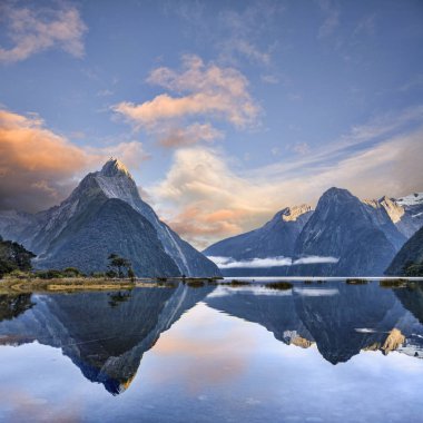 Milford Sound with Mitre Peak Fiordland New Zealand clipart