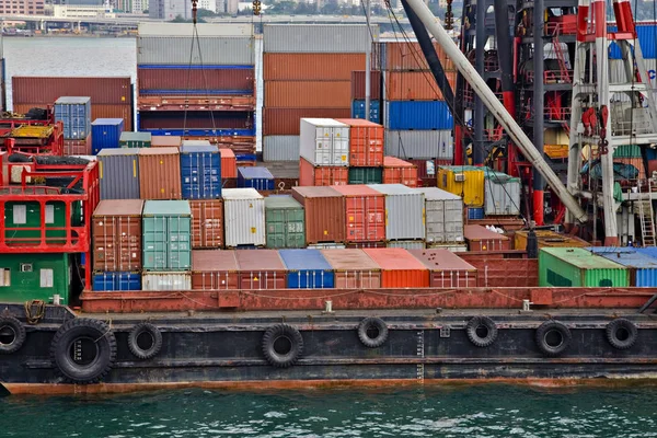 Container Handling Hongkong — Stockfoto