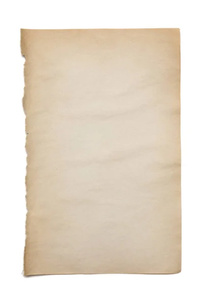 Старая бумага на белом — стоковое фото
